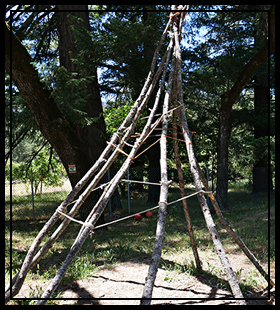 tepee on the school grounds